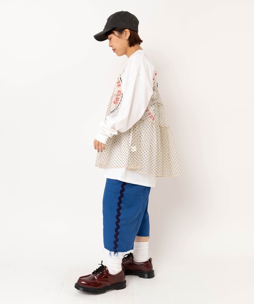 RNA（アールエヌエー）の「M2619 ウルフプリントロンT（Tシャツ/カットソー・レディース・ホワイト/アッシュグレー/ブラック・MEDIUM）」の14枚目の写真