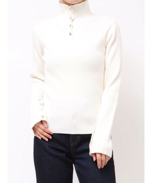 MERCURYDUO（マーキュリーデュオ）の「U.S. POLO ASSN.別注 リブハイネックニット（ニット/セーター・レディース・アイボリー/ネイビー/ラベンダー・FREE）」の2枚目の写真