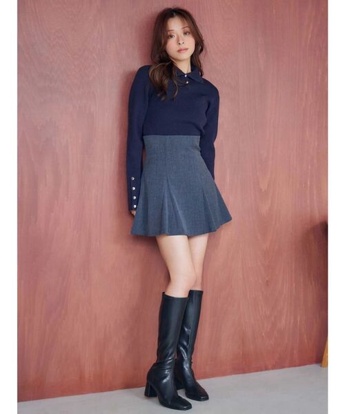 MERCURYDUO（マーキュリーデュオ）の「U.S. POLO ASSN.別注 リブハイネックニット（ニット/セーター・レディース・アイボリー/ネイビー/ラベンダー・FREE）」の5枚目の写真