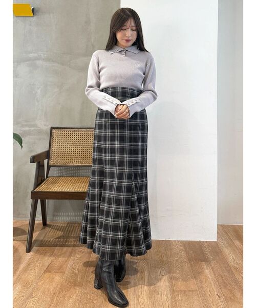 MERCURYDUO（マーキュリーデュオ）の「U.S. POLO ASSN.別注 リブハイネックニット（ニット/セーター・レディース・アイボリー/ネイビー/ラベンダー・FREE）」の9枚目の写真