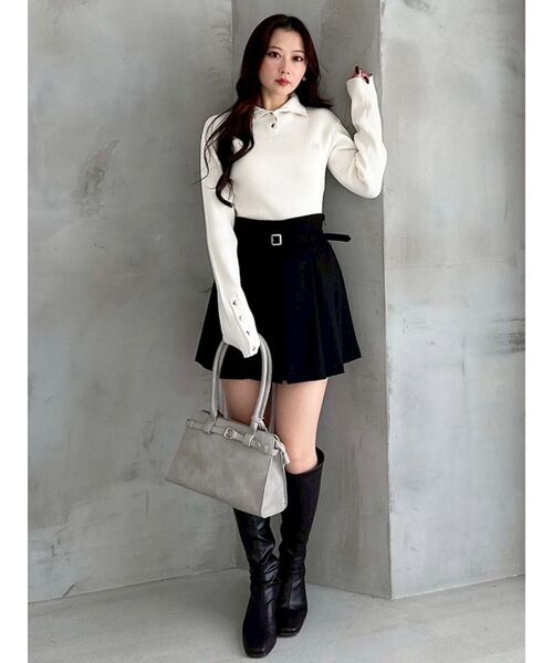 MERCURYDUO（マーキュリーデュオ）の「U.S. POLO ASSN.別注 リブハイネックニット（ニット/セーター・レディース・アイボリー/ネイビー/ラベンダー・FREE）」の13枚目の写真