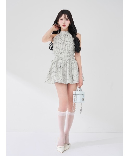 アメスリギャザーフレアミニワンピース（ワンピース）｜Darich