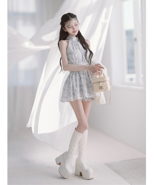 アメスリギャザーフレアミニワンピース（ワンピース）｜Darich