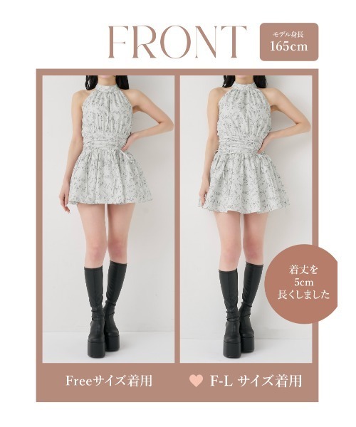 アメスリギャザーフレアミニワンピース（ワンピース）｜Darich