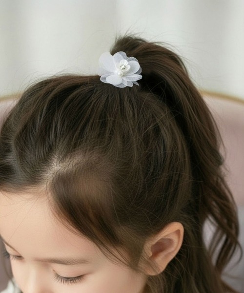 スノーフラワー ヘアゴム 日本製 ハンドメイド（ヘアゴム）｜Rora
