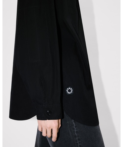 KENZO(ケンゾー)の「'Boke Flower 2.0' ベースボール シャツ イン コットン(シャツ/ブラウス・メンズ・ブラック系その他・SMALL/LARGE/MEDIUM)」の1枚目の写真