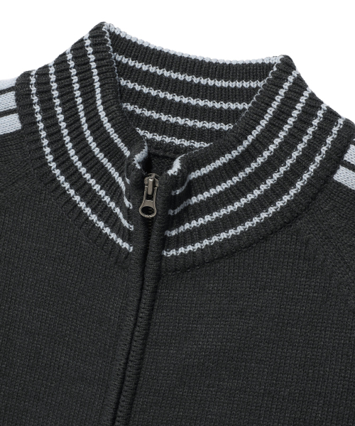 ISTKUNST（イストクンスト）の「STAR TRACK KNIT ZIP UP_CHARCOAL(IK2FFMK684A)（ニット/セーター・レディース・チャコール・S/M/L）」の4枚目の写真