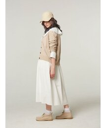 オーガンザレースロングドレス