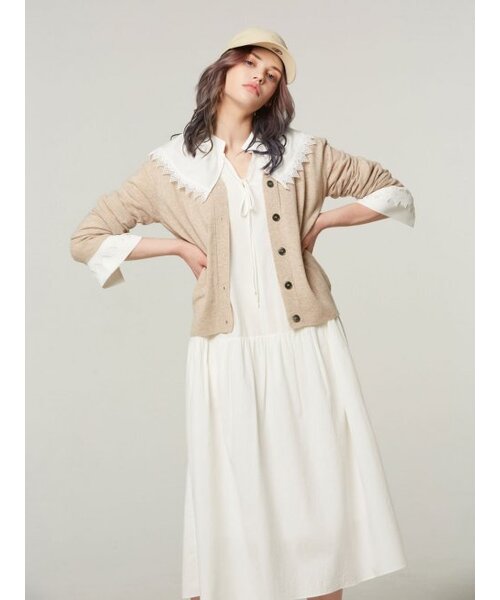 AYIHOLIC CASHMERE(アイホリックカシミア)の「オーガンザレースロングドレス(ワンピース・レディース・その他・FREE)」の6枚目の写真