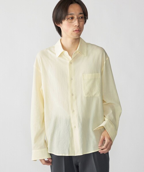 City Ambient Products（シティアンビエントプロダクツ）の「City Ambient Products: レギュラー ボイル ソリッド ロング スリーブ シャツ（シャツ/ブラウス・メンズ・ライトブルー/クリーム・SMALL/LARGE/MEDIUM）」の5枚目の写真