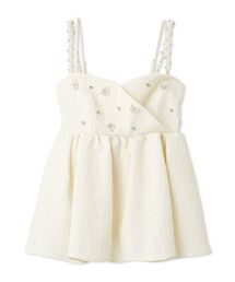 LILY BROWN | [L.B CANDY STOCK]ビッグリボンビジューペプラムトップス(キャミソール)