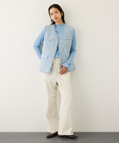 ROPE'（ロペ）の「ツイードVネックジレ（ベスト・レディース・サックスブルー/ホワイト系その他7・FREE）」の20枚目の写真