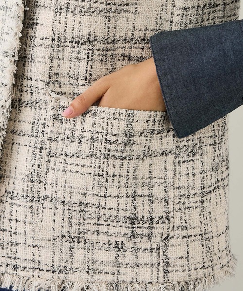 ROPE'（ロペ）の「ツイードVネックジレ（ベスト・レディース・サックスブルー/ホワイト系その他7・FREE）」の12枚目の写真