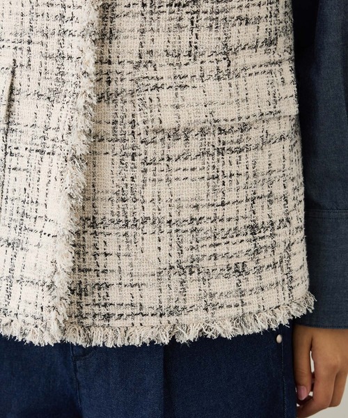 ROPE'（ロペ）の「ツイードVネックジレ（ベスト・レディース・サックスブルー/ホワイト系その他7・FREE）」の13枚目の写真