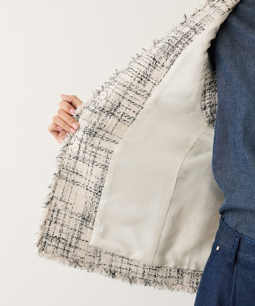 ROPE'（ロペ）の「ツイードVネックジレ（ベスト・レディース・サックスブルー/ホワイト系その他7・FREE）」の14枚目の写真