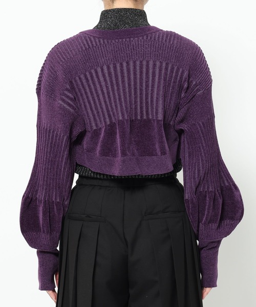HARE（ハレ）の「ボレロニットカーディガン(HARE)（カーディガン/ボレロ・レディース・ブラック/パープル・FREE）」の19枚目の写真