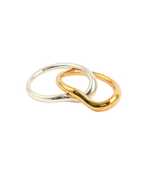 LAYERMOOD（レイヤームード）の「24ミックスダブルリング-シルバー925（リング）」