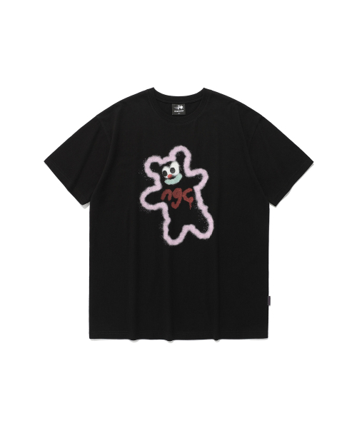 NICE GHOST CLUB(ナイスゴーストクラブ)の「SPRAY PRINT TEE_BLACK(NG2EMUT508A)(Tシャツ/カットソー・レディース・ブラック・S/M/L)」の1枚目の写真