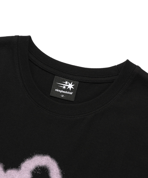 NICE GHOST CLUB(ナイスゴーストクラブ)の「SPRAY PRINT TEE_BLACK(NG2EMUT508A)(Tシャツ/カットソー・レディース・ブラック・S/M/L)」の3枚目の写真