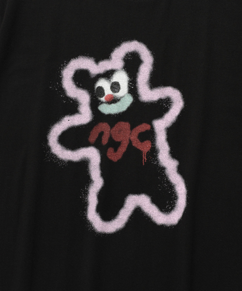 NICE GHOST CLUB(ナイスゴーストクラブ)の「SPRAY PRINT TEE_BLACK(NG2EMUT508A)(Tシャツ/カットソー・レディース・ブラック・S/M/L)」の4枚目の写真