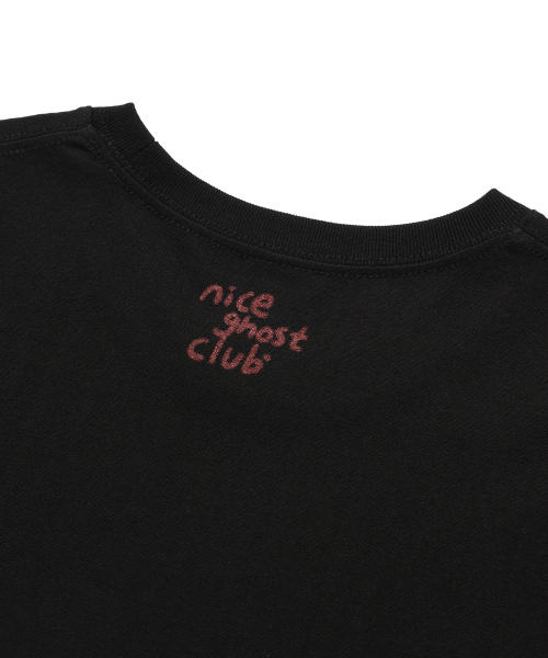 NICE GHOST CLUB(ナイスゴーストクラブ)の「SPRAY PRINT TEE_BLACK(NG2EMUT508A)(Tシャツ/カットソー・レディース・ブラック・S/M/L)」の6枚目の写真