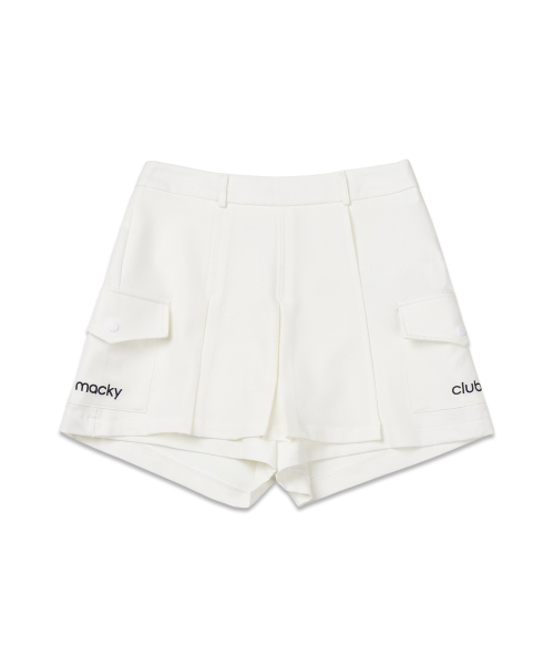 MACKY（マッキー）の「ポケットロゴスカートパンツホワイト（その他パンツ・レディース・その他・1/2）」の4枚目の写真