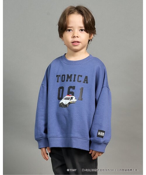 b・ROOM(ビールーム)の「【速乾裏毛】トミカワイドシルエットトレーナー(スウェット・キッズ・トップグレー/ブルー系その他2/ブラック/ラベンダー・90cm/100cm/110cm/120cm/130cm)」の3枚目の写真