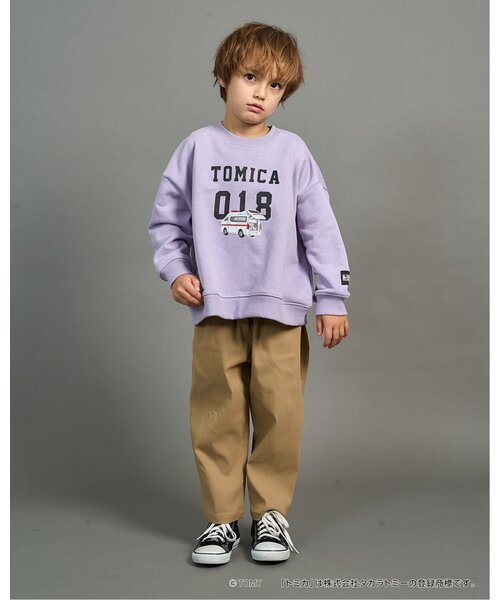b・ROOM(ビールーム)の「【速乾裏毛】トミカワイドシルエットトレーナー(スウェット・キッズ・トップグレー/ブルー系その他2/ブラック/ラベンダー・90cm/100cm/110cm/120cm/130cm)」の19枚目の写真