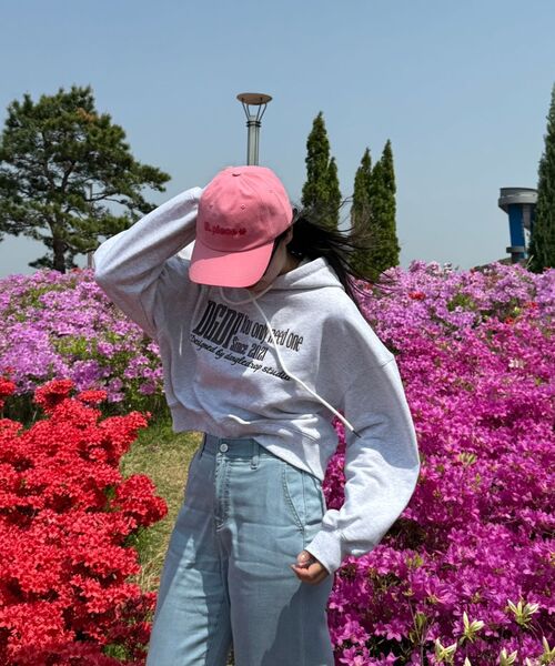 DANGLEDROP(ダングルドロップ)の「DGDP YOU NEED刺繍クロップフードホワイトメランジ(パーカー・レディース・その他・S/M)」の10枚目の写真