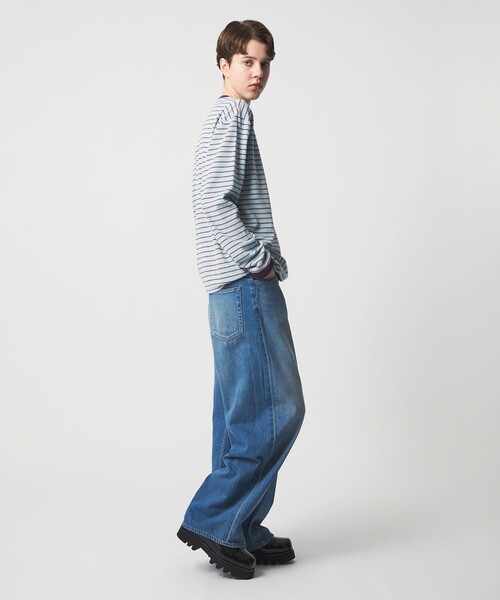 6（ロク）の「＜6(ROKU)＞コットン デニム パンツ（デニムパンツ・レディース・コバルトブルー・38/36/34）」の5枚目の写真