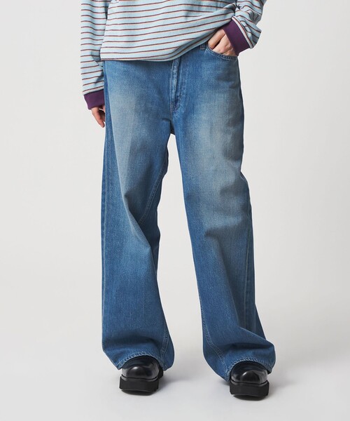 6（ロク）の「＜6(ROKU)＞コットン デニム パンツ（デニムパンツ・レディース・コバルトブルー・38/36/34）」の6枚目の写真