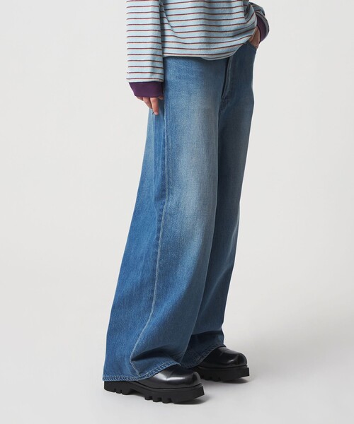 6（ロク）の「＜6(ROKU)＞コットン デニム パンツ（デニムパンツ・レディース・コバルトブルー・38/36/34）」の7枚目の写真