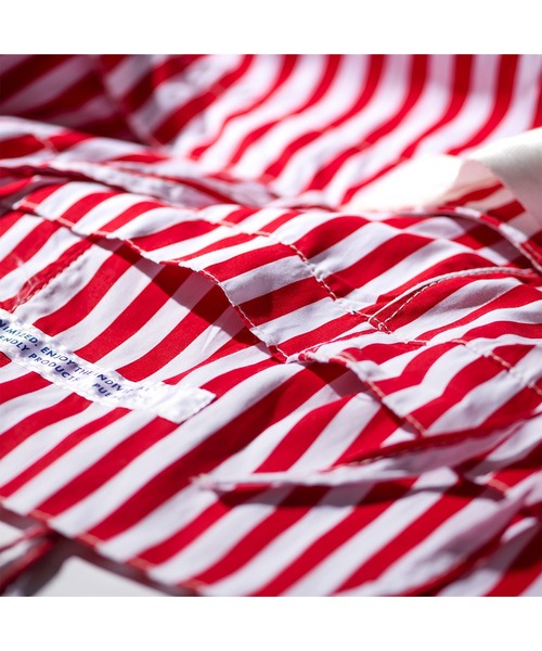 PUEBCO（プエブコ）の「SHIRT FABRIC FOLDING LAUNDRY BASKET Red Narrow Stripe（ランドリーグッズ・メンズ・レッド系その他・ONE SIZE）」の6枚目の写真