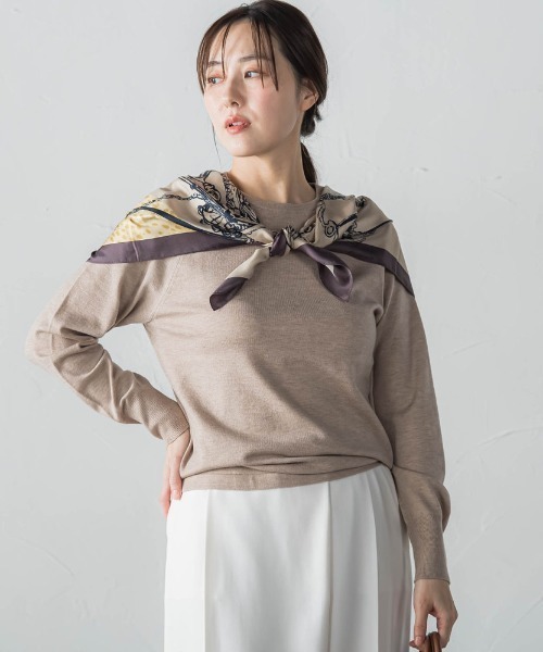 LAUTREAMONT(ロートレアモン)の「【WEB限定】エレカットベーシックニット(ニット/セーター・レディース・キャメル/グリーン/レッド/ホワイト/ブラック/イエロー・9号)」の5枚目の写真