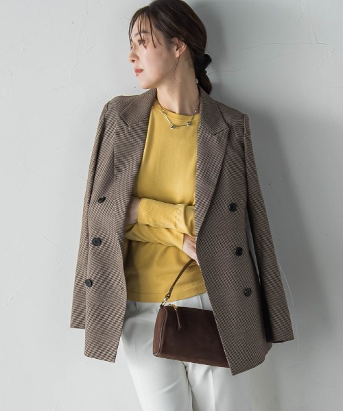 LAUTREAMONT(ロートレアモン)の「【WEB限定】エレカットベーシックニット(ニット/セーター・レディース・キャメル/グリーン/レッド/ホワイト/ブラック/イエロー・9号)」の4枚目の写真