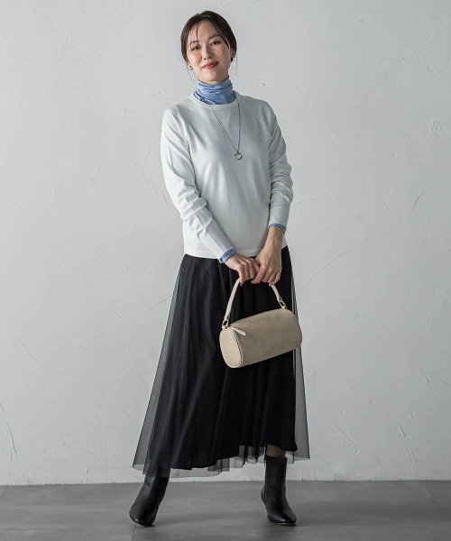 LAUTREAMONT(ロートレアモン)の「【WEB限定】エレカットベーシックニット(ニット/セーター・レディース・キャメル/グリーン/レッド/ホワイト/ブラック/イエロー・9号)」の7枚目の写真