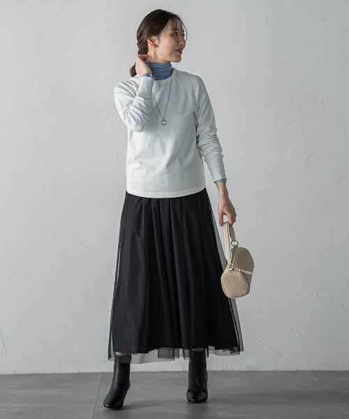LAUTREAMONT(ロートレアモン)の「【WEB限定】エレカットベーシックニット(ニット/セーター・レディース・キャメル/グリーン/レッド/ホワイト/ブラック/イエロー・9号)」の8枚目の写真