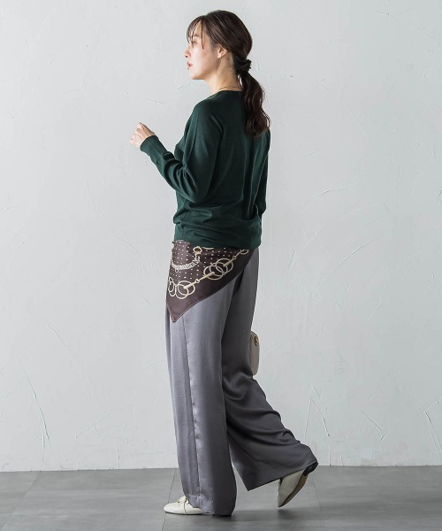 LAUTREAMONT(ロートレアモン)の「【WEB限定】エレカットベーシックニット(ニット/セーター・レディース・キャメル/グリーン/レッド/ホワイト/ブラック/イエロー・9号)」の10枚目の写真