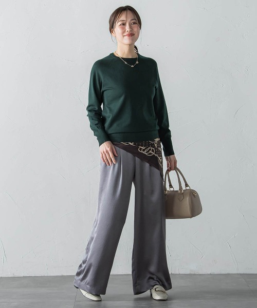 LAUTREAMONT(ロートレアモン)の「【WEB限定】エレカットベーシックニット(ニット/セーター・レディース・キャメル/グリーン/レッド/ホワイト/ブラック/イエロー・9号)」の11枚目の写真