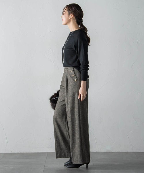 LAUTREAMONT(ロートレアモン)の「【WEB限定】エレカットベーシックニット(ニット/セーター・レディース・キャメル/グリーン/レッド/ホワイト/ブラック/イエロー・9号)」の13枚目の写真