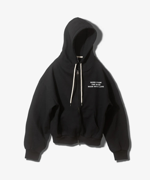 MWL Oversize — фрислайнер (шерсть), фуд-паркер Zip-up, черный