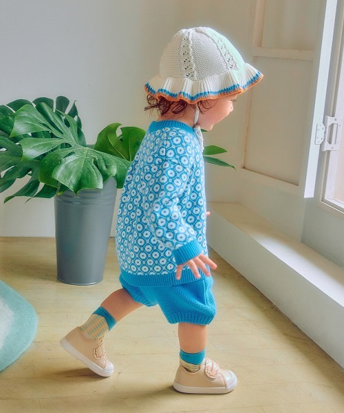 moimoln(モイモルン)の「配色ニットハット・帽子(ハット・キッズ・アイボリー・46cm/48cm/50cm/52cm)」の9枚目の写真