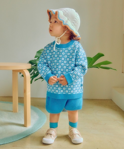 moimoln(モイモルン)の「配色ニットハット・帽子(ハット・キッズ・アイボリー・46cm/48cm/50cm/52cm)」の10枚目の写真