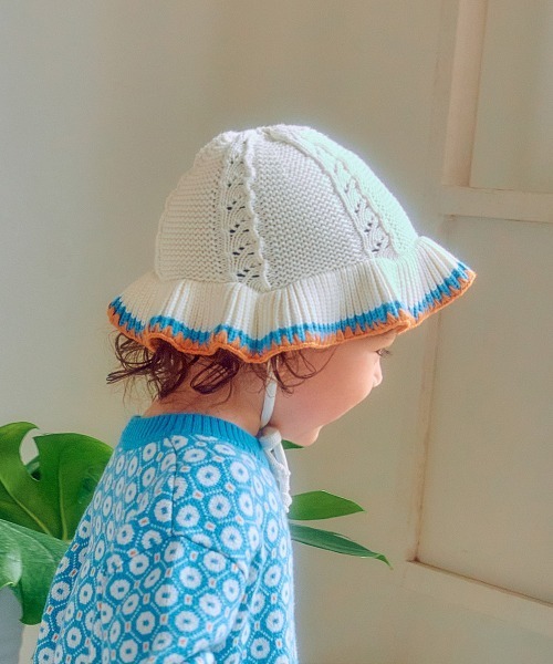 moimoln(モイモルン)の「配色ニットハット・帽子(ハット・キッズ・アイボリー・46cm/48cm/50cm/52cm)」の11枚目の写真