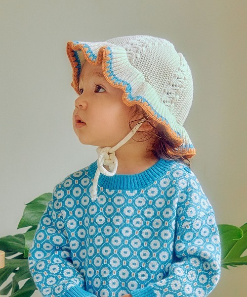 moimoln(モイモルン)の「配色ニットハット・帽子(ハット・キッズ・アイボリー・46cm/48cm/50cm/52cm)」の12枚目の写真
