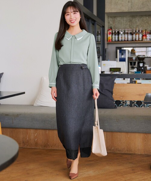 Tiaclasse（ティアクラッセ）の「レイヤードカラーブラウス（シャツ/ブラウス・レディース・ホワイト/ピンク/ミント・S/M/L）」の12枚目の写真