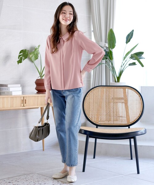 Tiaclasse（ティアクラッセ）の「レイヤードカラーブラウス（シャツ/ブラウス・レディース・ホワイト/ピンク/ミント・S/M/L）」の18枚目の写真