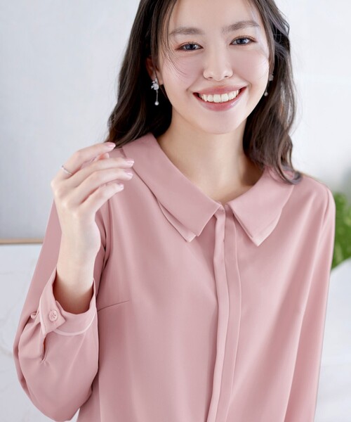 Tiaclasse（ティアクラッセ）の「レイヤードカラーブラウス（シャツ/ブラウス・レディース・ホワイト/ピンク/ミント・S/M/L）」の19枚目の写真