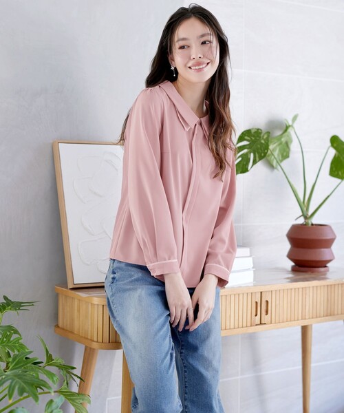 Tiaclasse（ティアクラッセ）の「レイヤードカラーブラウス（シャツ/ブラウス・レディース・ホワイト/ピンク/ミント・S/M/L）」の21枚目の写真