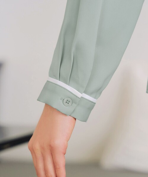 Tiaclasse（ティアクラッセ）の「レイヤードカラーブラウス（シャツ/ブラウス・レディース・ホワイト/ピンク/ミント・S/M/L）」の8枚目の写真